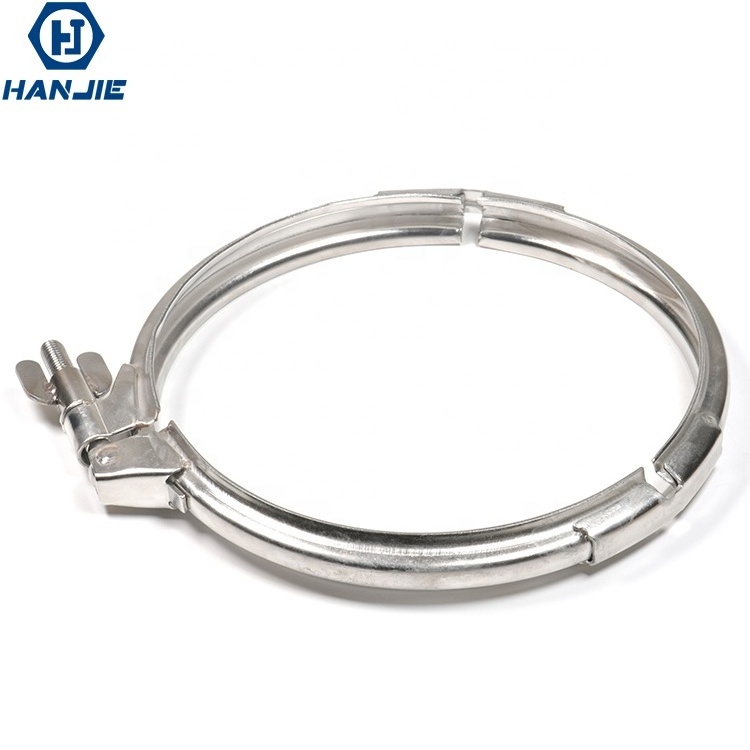 Hanjie Supply High Quality Stainless Steel SS316 SS304 Standard Latch and Quick Release V Band Pipe Clamp