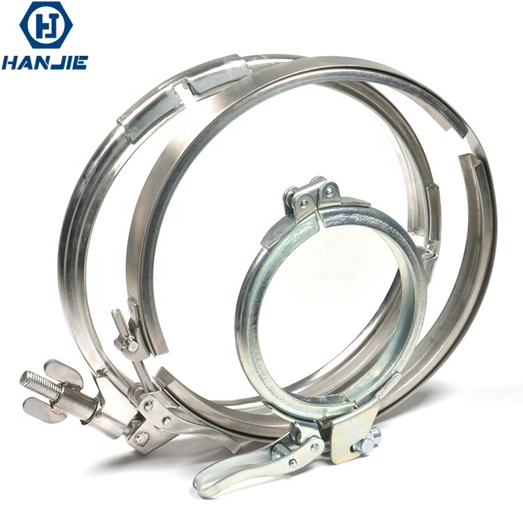 Hanjie Supply High Quality Stainless Steel SS316 SS304 Standard Latch and Quick Release V Band Pipe Clamp