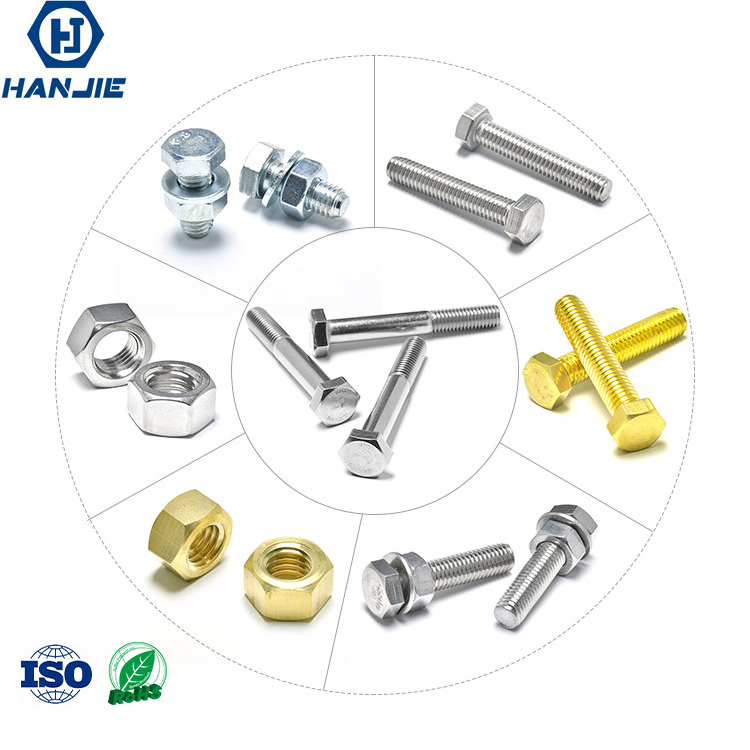 High  Quality Hex Bolt Stainless Steel or Carbon Steel M1.6-M52 Smooth Surface Precision Thread Hexagon Bolt