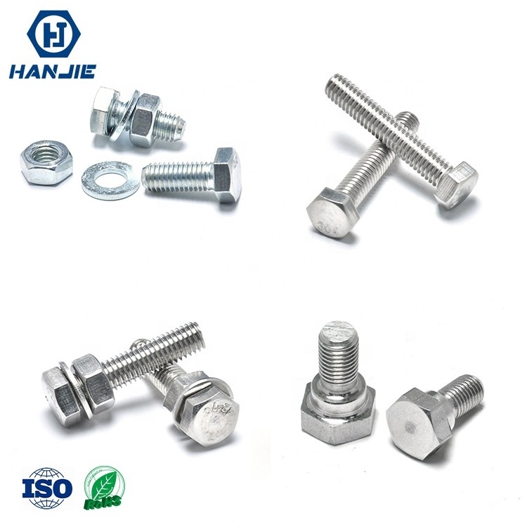 High  Quality Hex Bolt Stainless Steel or Carbon Steel M1.6-M52 Smooth Surface Precision Thread Hexagon Bolt