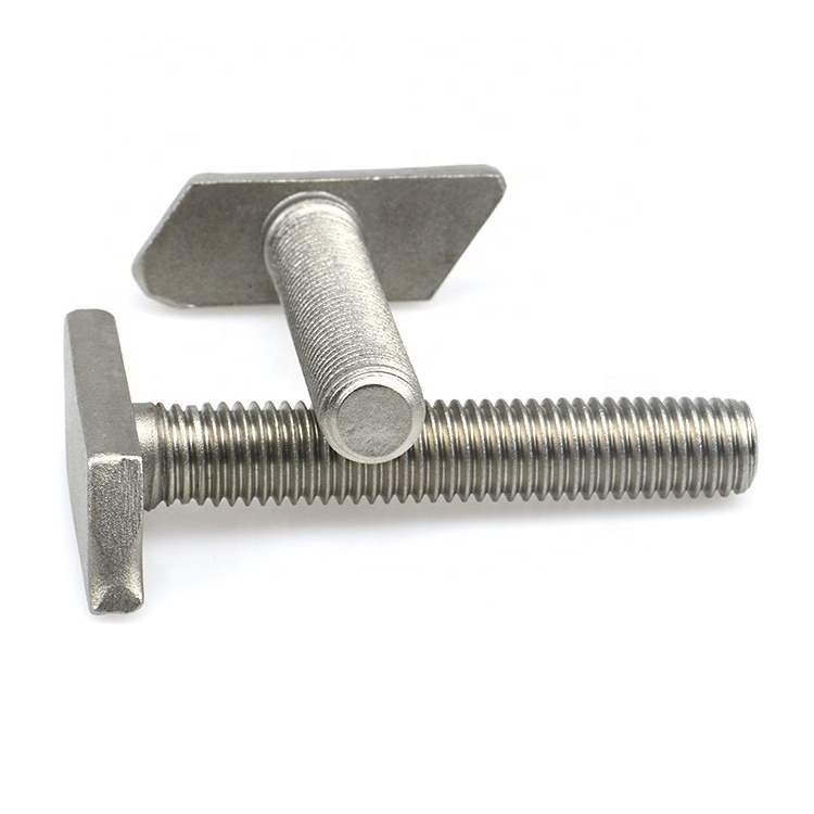 Customized Stainless Steel M6 M8 M10 T Head Bolt Parallelogram T Shaped Bolts