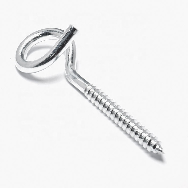 Pig tail tapping screw SS304 ST6 screw eye hook