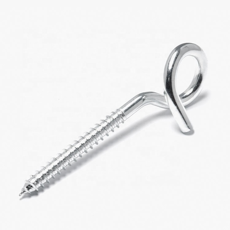 Pig tail tapping screw SS304 ST6 screw eye hook