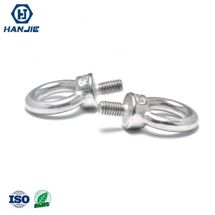 Hanjie Stainless Steel 304 316 M6 M8 M10 DIN 580 582 Lifting Eye Bolt with Nut