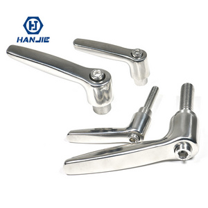 Polished Stainless Steel 7 Shape Seven Type Clamping Lever Adjustable Fixing Lever Handle for Tool