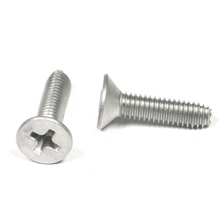 DIN 965 Machine Screw Stainless Steel 304 M3 M4 M8 Flat Countersunk  Cross recessed head Machine Screw