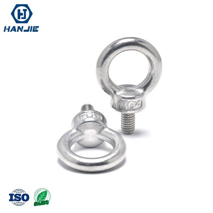 Hanjie Stainless Steel 304 316 M6 M8 M10 DIN 580 582 Lifting Eye Bolt with Nut