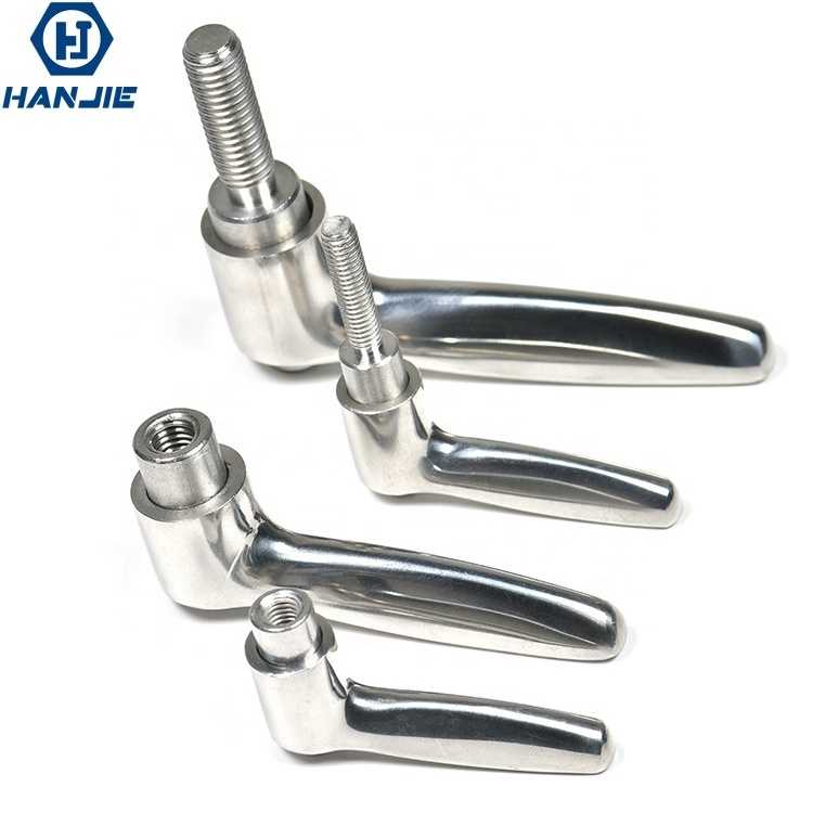 Polished Stainless Steel 7 Shape Seven Type Clamping Lever Adjustable Fixing Lever Handle for Tool