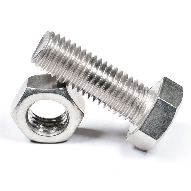 High Quality Stainless Steel 304 316 or Zinc Plated Smooth Surface 9mm Hex Head Bolt