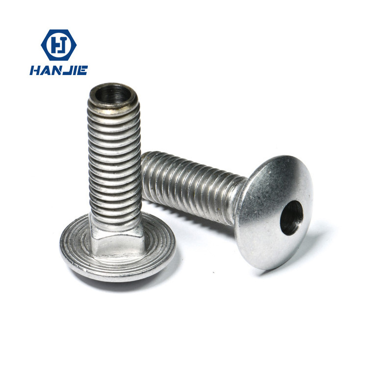 Zinc Plated or Stainless steel Smooth Surface High Quality Hollow Carriage Bolts