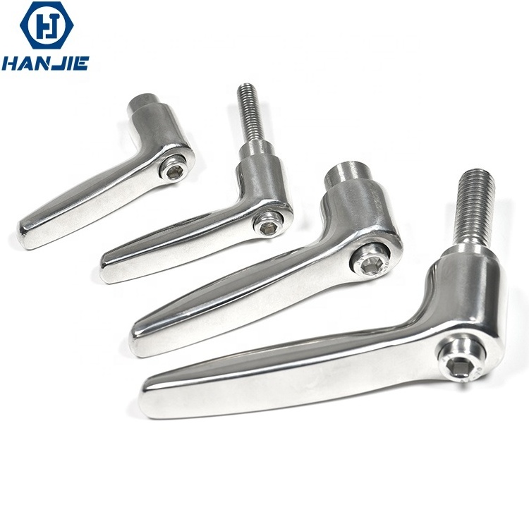 Polished Stainless Steel 7 Shape Seven Type Clamping Lever Adjustable Fixing Lever Handle for Tool