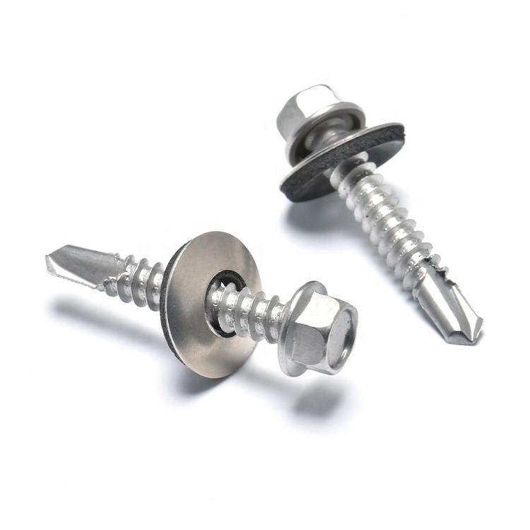 SS304 410 Modified Truss Wafer Phillips hex Head Tek Roofing Self Drilling Screws for Sheet Metal