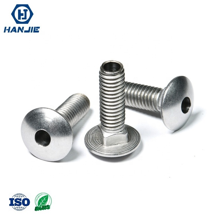 Zinc Plated or Stainless steel Smooth Surface High Quality Hollow Carriage Bolts