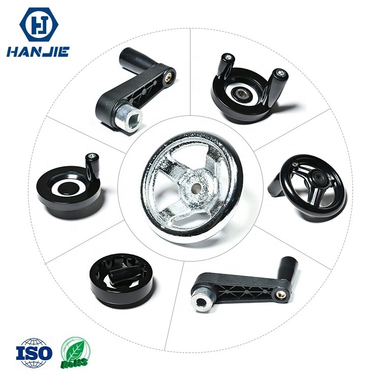 Zinc Alloy Cast Iron Forging Handle Lathe Handwheel Operating Plastic Spoked Handwheels