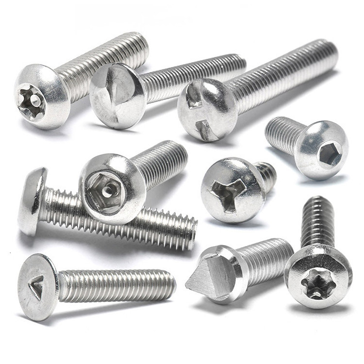 M2-M20 Customize Sizes And Packaging Truss Head Anti-Theft Machine Screws One Way Truss Head Security Screws