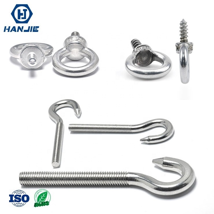 Factory DIN580 M3.5 Stainless Steel Lifting Eye Nuts Bolt 316 304 Screw for Wood