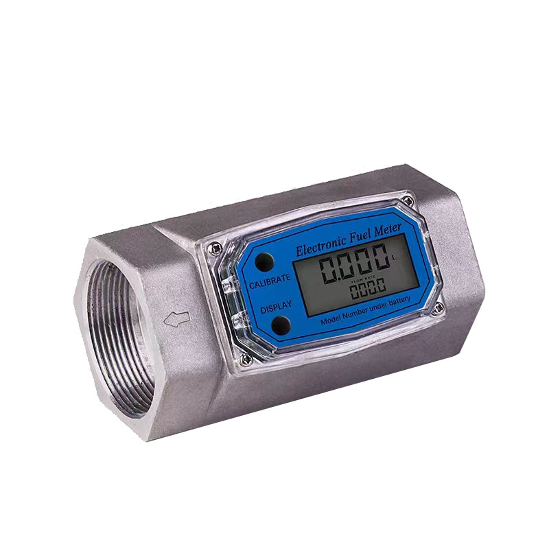 HIGHJOIN Stainless Steel Water-proof Flowmeter Diesel Fuel Oil Flow Meter Electronic Digital Turbine Fuel Flow Meter