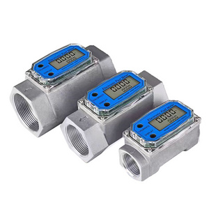 HIGHJOIN Stainless Steel Water-proof Flowmeter Diesel Fuel Oil Flow Meter Electronic Digital Turbine Fuel Flow Meter