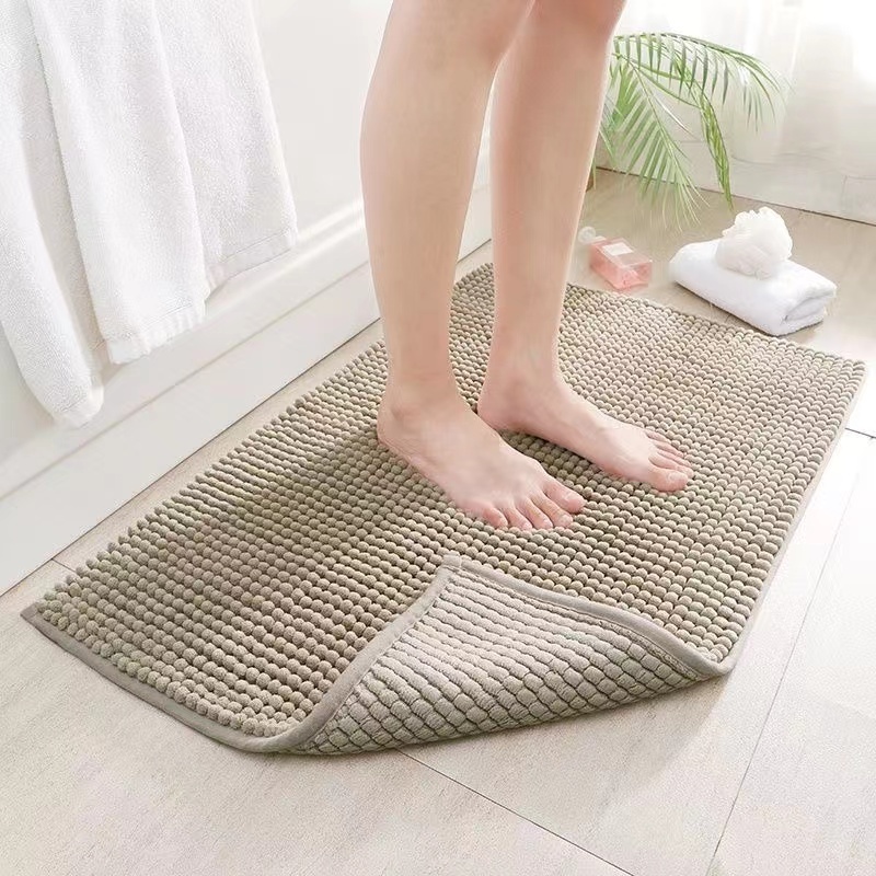 Bathroom Luxury Chenille Bathroom Rug Mat Extra Soft Microfiber bath rugs for bathroom non slip bath mats