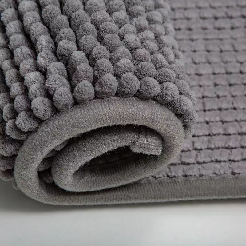 Bathroom Luxury Chenille Bathroom Rug Mat Extra Soft Microfiber bath rugs for bathroom non slip bath mats