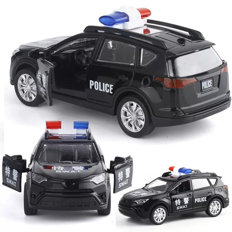 Hot Selling Children Education 1/32 Diecast Car Pullback Alloy Dubai Police Car Toy Model Ic And Light