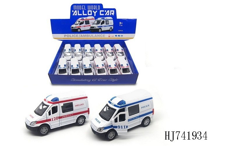 Alloy Customized Promotional Set 1:32 Mercedes-Benz Business Police Car Diecast Toy Vehicles Model Pull Back Car Kids Toys