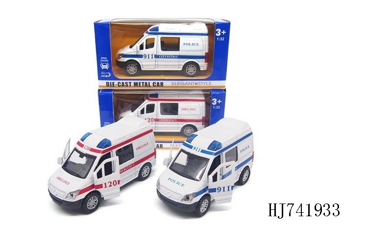 Alloy Customized Promotional Set 1:32 Mercedes-Benz Business Police Car Diecast Toy Vehicles Model Pull Back Car Kids Toys