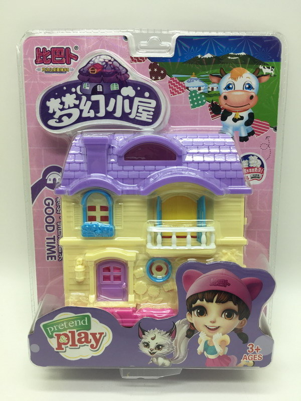 Cheap girl toys set mini plastic doll house kids play house candy sweet toy