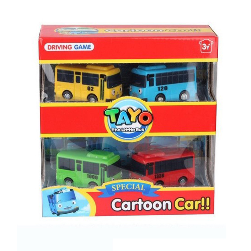 plastic the little model small kid bus mini toy car tayo taxi diecast model car