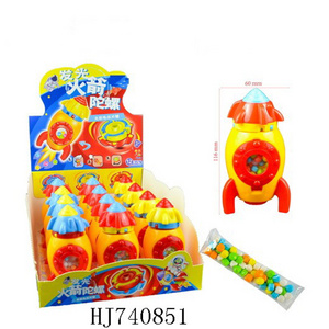 Glowing Led Candy Toy Rocket Small Gyroscope Spinning Light Up Flash Lightning Candy Toys For Kids