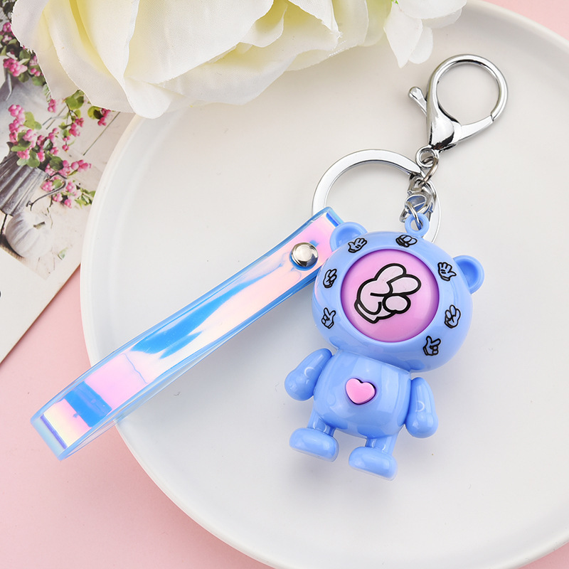 ZWD84 Guessing fist bear scissors stone cloth pendant keychain for fair matchup small gift