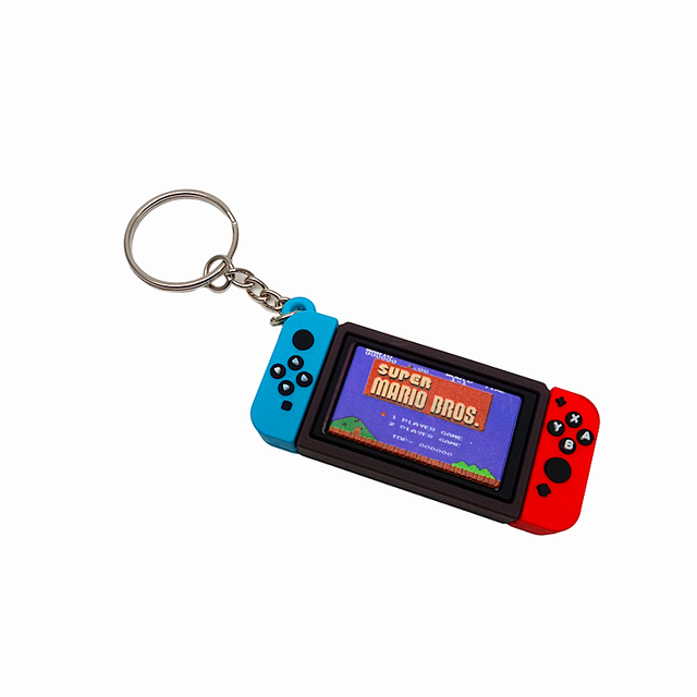 Switch Game Machine Super Bros Keychains Nintendo Switch Keyring Charm Bag Pendant Soft Rubber PVC Key Chains