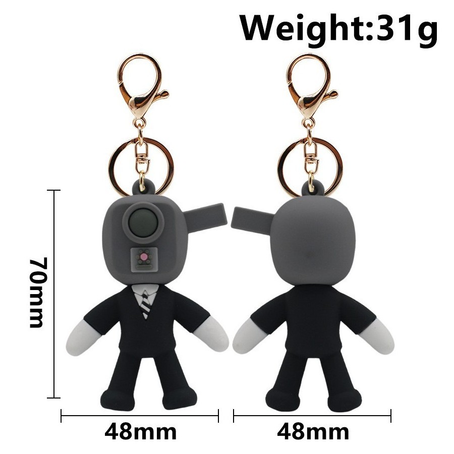 Hot selling skibidi toilet keychain toilet man game peripheral pendant high quality gift crafts