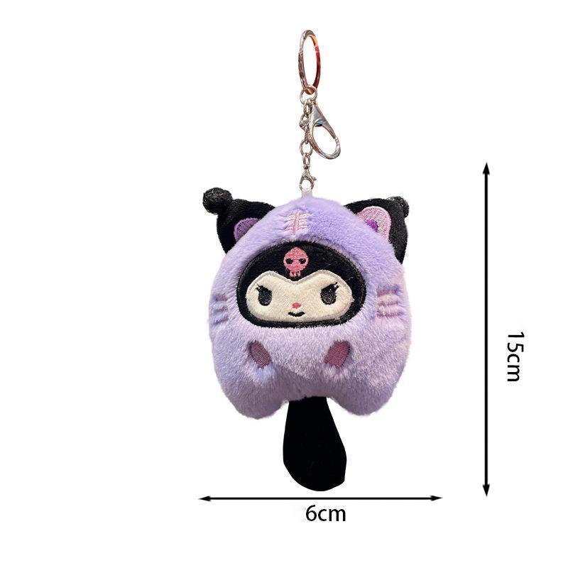 wholesale Sanrio 15cm toys pendant claw machine doll small bag hanging decoration plush keychains