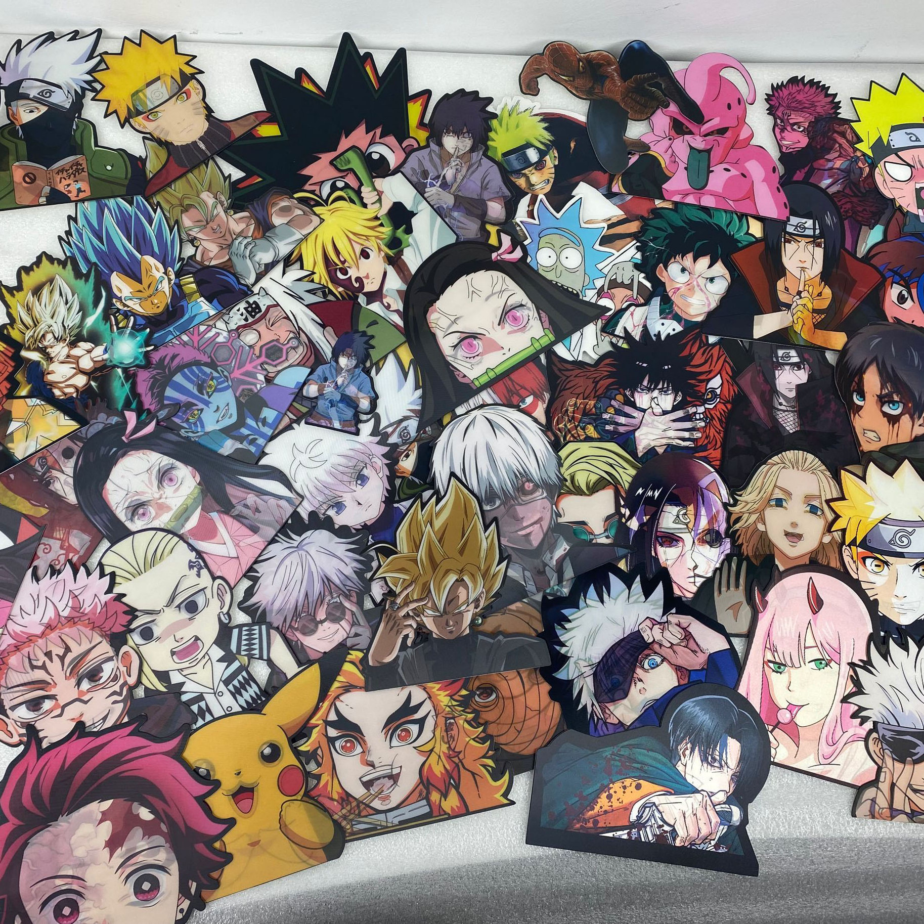 Huajing High Quality 300designs Waterproof Decals Car Moving Stickers Jujutsu Kaisen DBZED Demon Slayer 3D Anime Motion Sticker