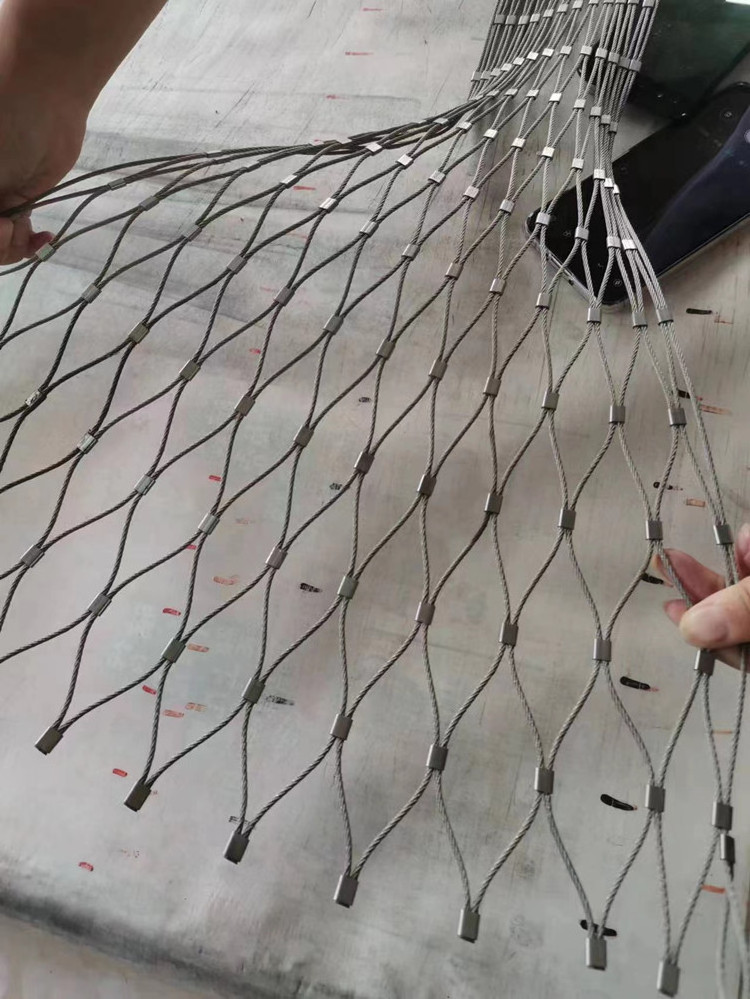 Flexible Stainless Steel 304 Galvanized Wire Rope Net Anti Fall Net