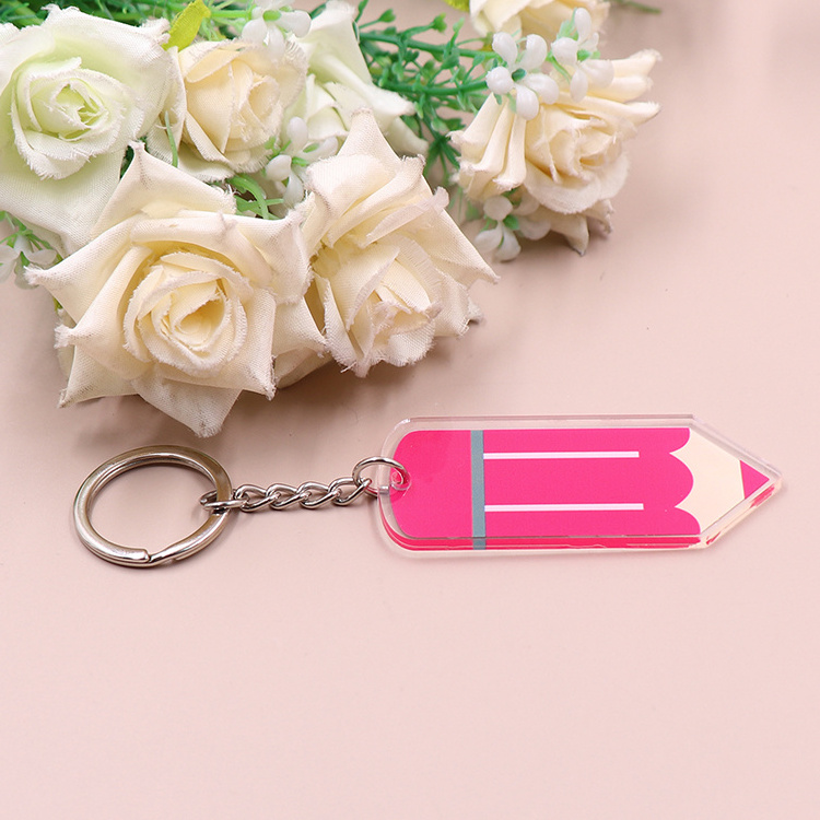 Syasibo jewelry KHS282KH1226  1piece New product CN Pencil TRENDY Teacher Appreciation Gift Acrylic Keychain