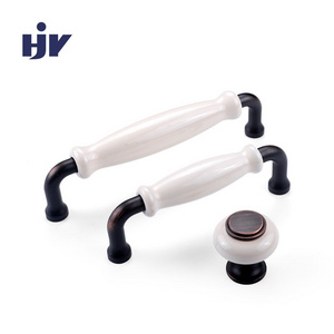 HJY Hot sale kitchen door 160mm bow handles ceramic handle cabinet knobs bedroom handles and knobs