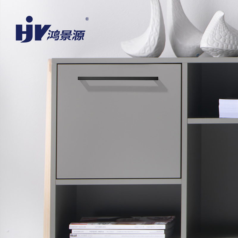 Chinese Zinc Alloy Recessed Big Square Matte Black Cabinet Pulls Black Drawer Handles With Label