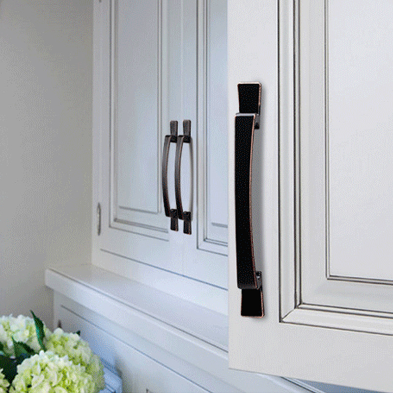 Wholesale customization 64mm european matte black wardrobes kitchen handles center oil rubbed bronze cabinet handle