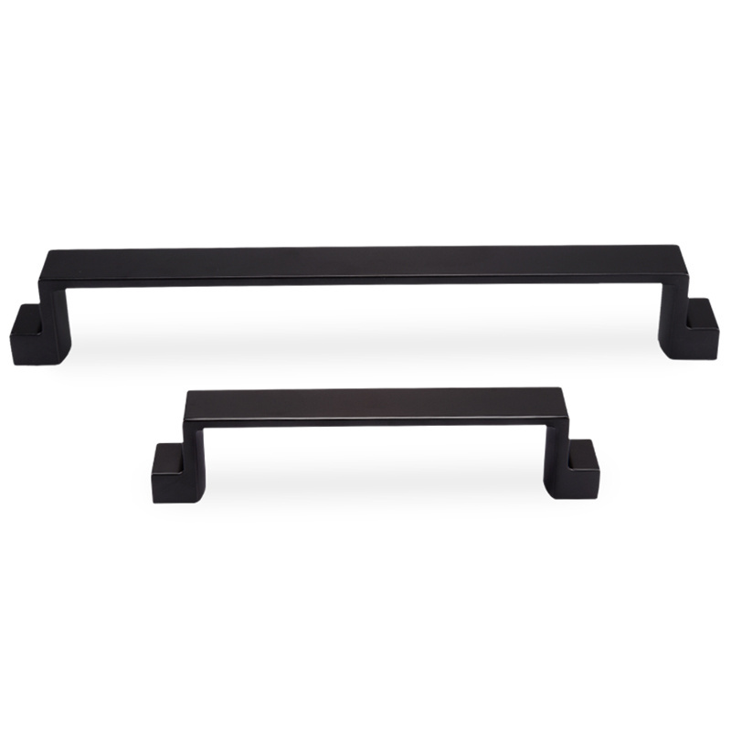 Good Quality Kitchen Handles Zinc Alloy Matt Black C96Mm C128Mm C160Mm Door Handles For Kitchen Cabinets