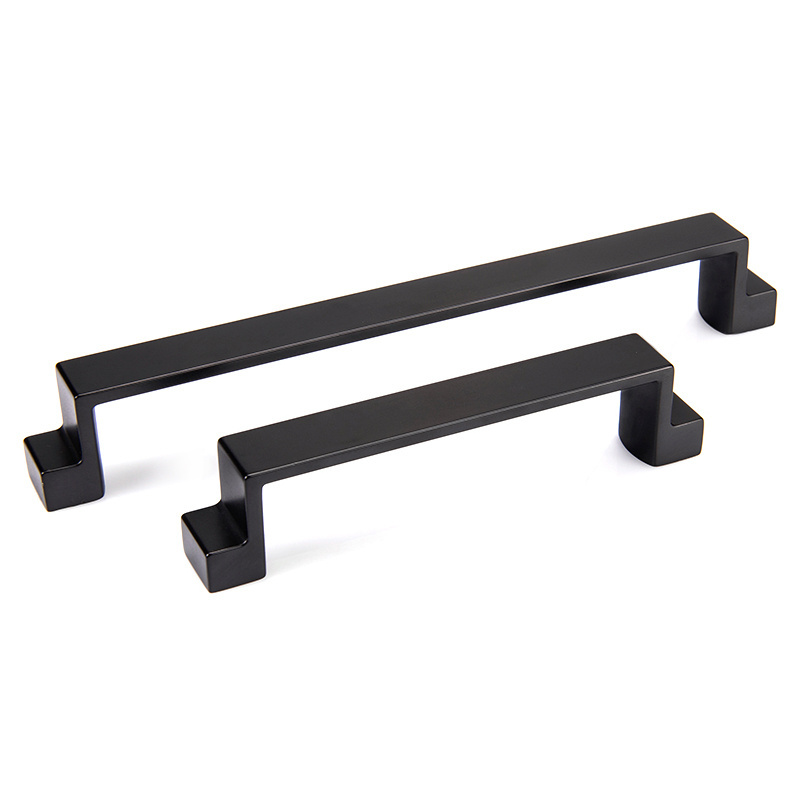 Good Quality Kitchen Handles Zinc Alloy Matt Black C96Mm C128Mm C160Mm Door Handles For Kitchen Cabinets