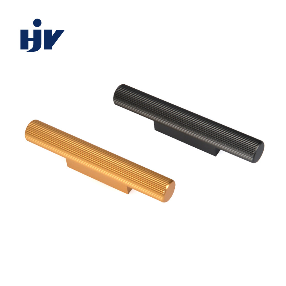 Wholesale Price Aluminium Cabinet T Handle Grey Gold Knurled High Quality Hardware Handle For Kitchen Cabinet