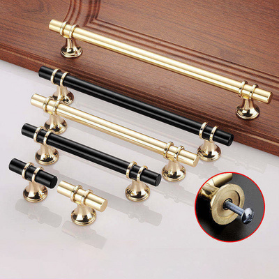 HJY Hot sale Modern Simple Styles Pull Cabinet Handle Black Wardrobe Kitchen Cabinet Handles