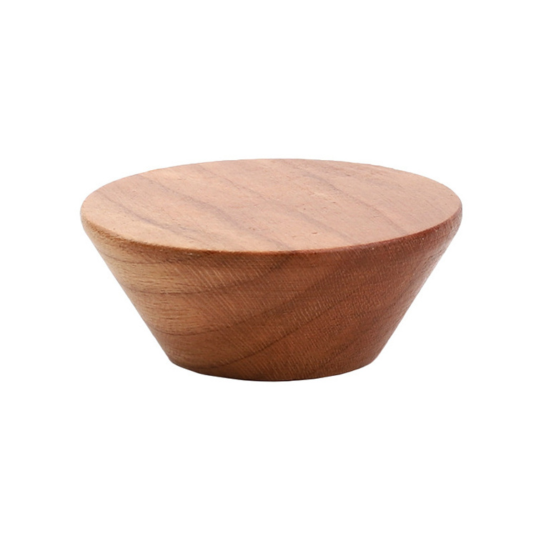 New Design Wood Drawer Knobs Hemisphere Furniture Knobs for Bedroom Minimalist Cabinet Knobs