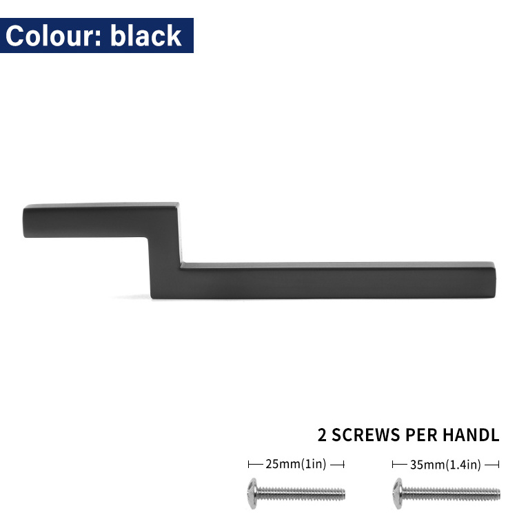 Modern Design furniture hardware 6 inch black Kitchen cabinet pull