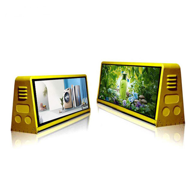 Double side wifi led advertising screen sign 4G remote control outdoor Guide Taxi top LED Display