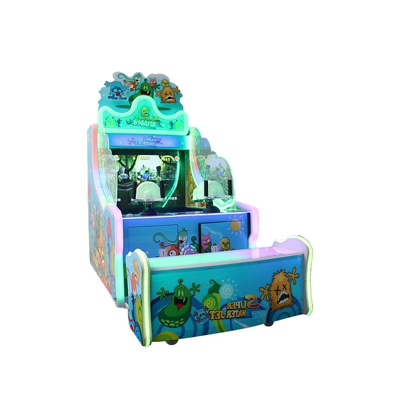 Kids Super Water Indoor Amusement Coin Operated Redemption Lottery Machine Water Shooting Arcade Game Machine For Sale