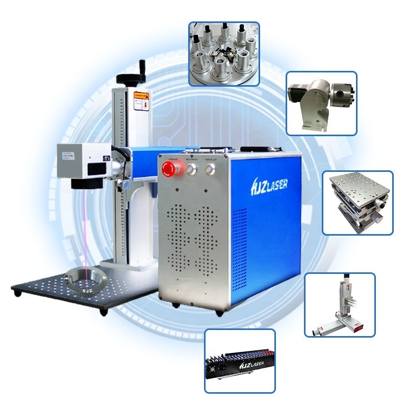 HJZ Zippo Lighter Metal Engraving Machine 2.5D 3D Laser Marking Machine Raycus Jpt max Fiber Laser