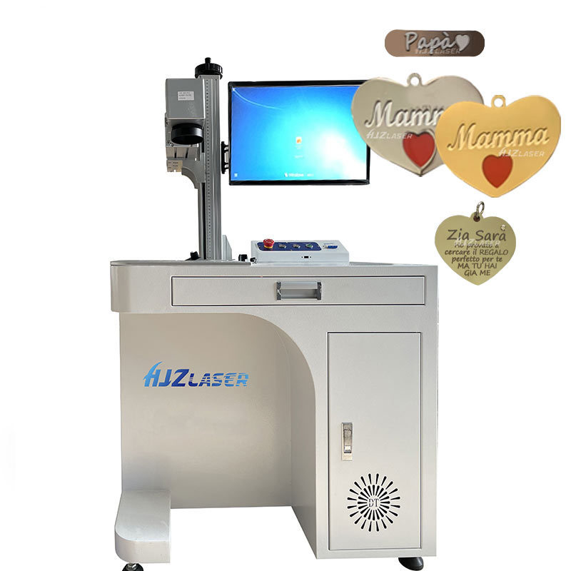 Gold Engraving and Cutting Machine Fiber Laser 30w 50W Raycus Jewelry Laser Marker With Rotary For Rings